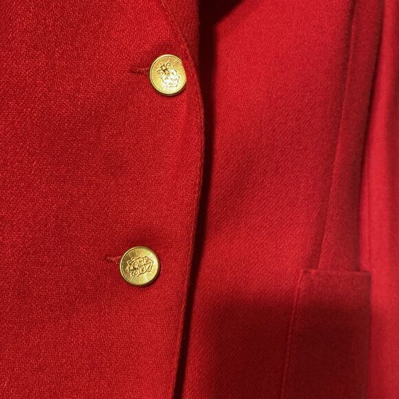 Haberdashery by Personal Women's Red Wool Blazer Size 10‎ Vintage - Picture 3 of 7
